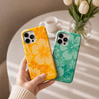 Custom Hibiscus Phone Case, Personalized Blue Tropical iPhone Case, Beach Flower Name Case Gif