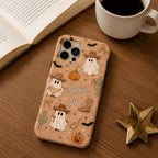 Custom Halloween Phone Case, Personalized Cowgirl Ghost iPhone Case, Cute Western Boo Gif
