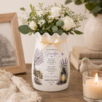 Personalized Grandpa Memorial Ceramic Flower Vase – main product view
