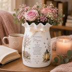 Personalized Mom Memorial Ceramic Pitcher Vase – product photo 6