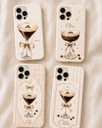 Custom Espresso Martini Phone Case, Personalized Cocktail iPhone Case, Coquette Coffee Drink Gift