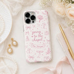 Bride Era Custom Name iPhone Case, Blue Wedding Doodle Bridal Gift