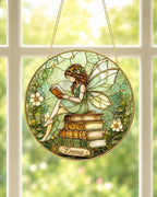 Personalized Reading Fairy Stained Glass Suncatcher – product photo 2