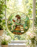 Personalized Reading Fairy Stained Glass Suncatcher – product photo 8