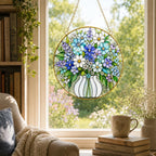 Personalized Wildflower Stained Glass Suncatcher – product photo 5