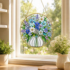 Personalized Wildflower Stained Glass Suncatcher – product photo 10