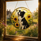 Custom Dog Photo Stained Glass Suncatcher – product photo 3