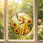Custom Dog Photo Stained Glass Suncatcher – product photo 10