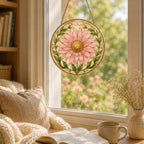 Daisy Glass Suncatcher, Radiant Flower Window Hanging – product photo 5