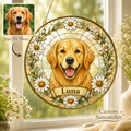 Custom Pet Portrait Glass Suncatcher, Dog Memorial Gift - product image 1