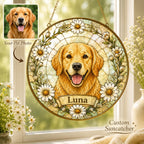 Custom Pet Portrait Glass Suncatcher – main product view