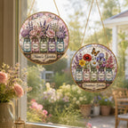 Personalized Grandma’s Garden Stained Glass Suncatcher – product photo 4