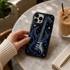 Dragon Guitar Phone Case, Rock Music iPhone Case, Red Electric Guitar Tough Case Gift