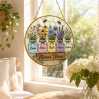 Personalized Mom’s Garden Stained Glass Suncatcher – product photo 9