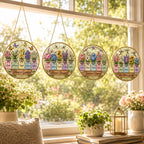 Personalized Mom’s Garden Stained Glass Suncatcher – product photo 6