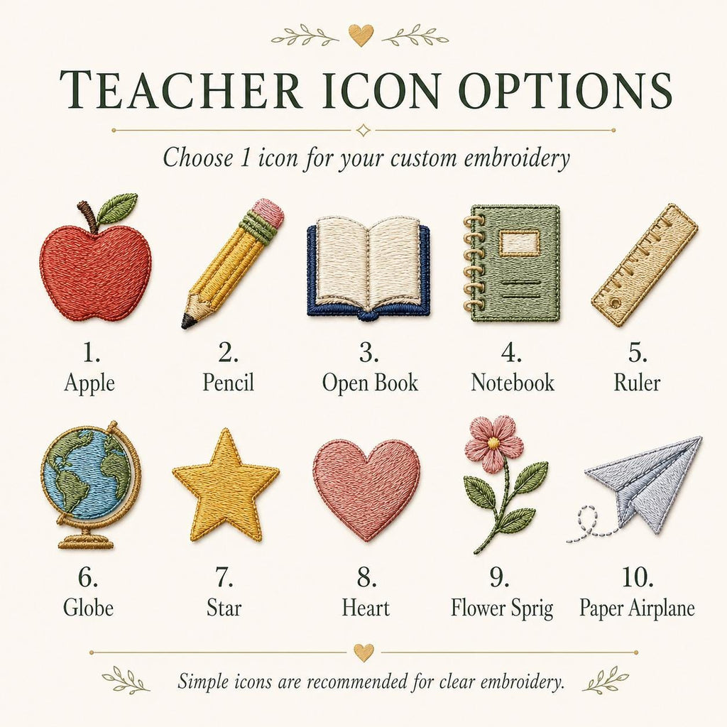 Personalized Teacher Handkerchief, Custom Embroidered Thank You Teacher Hanky, Teacher Appreciation Gift