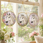 Custom Horse Portrait Stained Glass Suncatcher – product photo 5