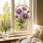 Birth Month Flower Stained Glass Suncatcher – product photo 8