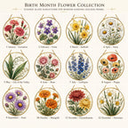 Birth Month Flower Stained Glass Suncatcher – product photo 2