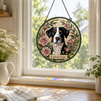 Custom Dog Portrait Stained Glass Suncatcher, Personalized Pet Photo Window Hanging – product photo 5