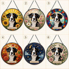 Custom Dog Portrait Stained Glass Suncatcher, Personalized Pet Photo Window Hanging – product photo 2