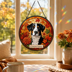 Custom Dog Portrait Stained Glass Suncatcher, Personalized Pet Photo Window Hanging – product photo 8