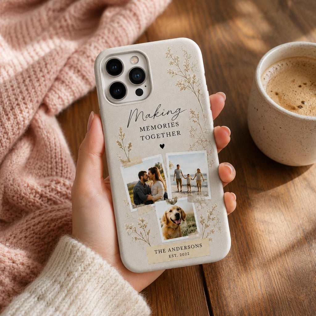 Personalized Photo Collage Phone Case, Custom Family Memory Cover, Made in US Tough Case