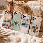 Custom Family Vacation Phone Case, Personalized Photo Collage Case, Travel Memories Gift