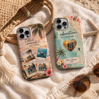 Custom Family Vacation Phone Case, Personalized Photo Collage Case, Travel Memories Gift