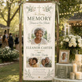 Personalized Memorial Banner, In Loving Memory Photo Banner, Custom Celebration Of Life Sign - product image 1