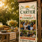 Family Cookout Banner, Personalized Photo Family Reunion Sign – product photo 9