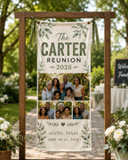 Family Reunion Banner, Personalized Photo Family Sign – main product view