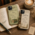 Library Card Phone Case, Personalized Book Lover Case, Custom Reader Gift For Her