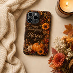 Custom Thanksgiving Phone Case, Personalized Harvest Feast iPhone Case, Turkey Autumn Dinner Gift