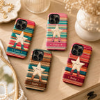 Custom Western Star Phone Case, Personalized Cowgirl iPhone Case, Cowboy Boots Southwest Name Case Gift