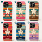 Custom Western Star Phone Case, Personalized Cowgirl iPhone Case, Cowboy Boots Southwest Name Case Gift