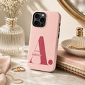 Custom Monogram Phone Case, Personalized Initial iPhone Case, Minimal Name Case Gift For Her