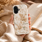 Custom Floral Phone Case, Personalized Lily iPhone Case, Watercolor Flower Name Case Gift For Her