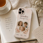Personalized Grandma Photo Collage Phone Case, Custom Grandkids Picture Gift