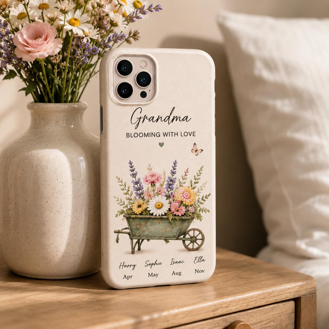 Personalized Grandma Photo Collage Phone Case, Grandkids Picture Gift