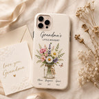 Personalized Grandma Photo Collage Phone Case, Grandkids Picture Gift