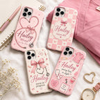 Personalized Nurse Phone Case, Custom Name RN Case, Pink Coquette Nursing Student Gift