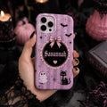 Personalized Gothic Pink Ghost Phone Case, Custom Name Spooky Coquette Style