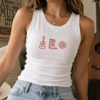 Custom Western Embroidered Tank Top, Cowgirl Lace Cami, Rodeo Nashville Shirt Gift For Her