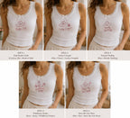 Custom Cowgirl Embroidered Tank Top, Western Lace Cami, Pink Rodeo Club Shirt, Rodeo Gift For Her