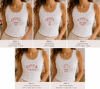 Custom Lucky Number Embroidered Tank Top, Personalized 777 Lace Cami, Vegas Trip Shirt Gift For Her