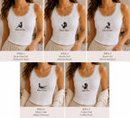 Custom Girl Hobby Embroidered Tank Top, Personalized Lace Cami, Book Matcha Pilates Coffee Beach Shirt Gift