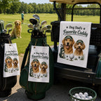 Custom Dog Dad Golf Towel, Personalized Pet Portrait Golf Bag Towel – product photo 9