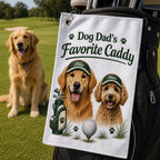 Custom Dog Dad Golf Towel, Personalized Pet Portrait Golf Bag Towel – product photo 2