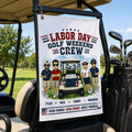 Custom Labor Day Golf Towel, Personalized Golf Weekend Crew Towel, Custom Character Golfer Gift - product image 1